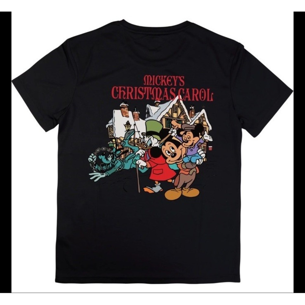 Disney Mickey's Christmas Carol T-Shirt Unisex Adult Black XL‎